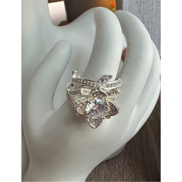 🆕 Silver CZ Ring Set - Picture 4 of 13